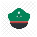 Skipper Hat Maritime Leadership Nautical Headwear Icon