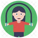 Girl Jumping Rope Icon