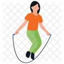 Skipping Rope Jumping Jack Healthy Exercise Icon
