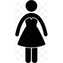 Skirt Prom Woman Dress Icon