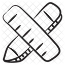 Skizzierwerkzeuge Architektenwerkzeuge Bleistiftmassstab Symbol