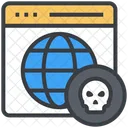 Cyber Crime Skull Icon