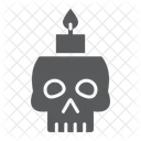 Skull Candle Spooky Icon