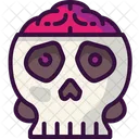 Skull Brain Frightening Icon