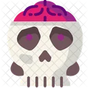 Skull Brain Frightening Icon