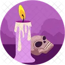 Skull Candle Haunted Icon