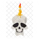 Skull Candle Skeleton Icon