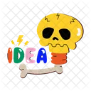 Skull Idea Bone Icon