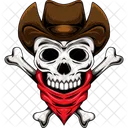Skull Cowboy Gun Icon