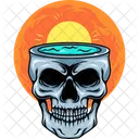 Skull Tropical Beach Icon