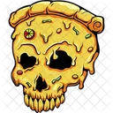 Skull Pizza Food Icon