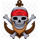 Skull Pirate Beard Icône