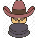 Skull Cowboy Hat Icon