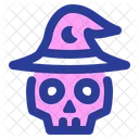 Skull Witch Hat Wizard Hat Icon