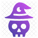 Skull Witch Hat Wizard Hat Icon