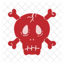 Skull And Bones Dual Tone Danger Halloween Icon