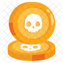 Skull Coins Money Currency Icon