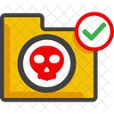 Skull folder checkmark  Icon