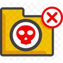 Skull folder delete  Icon