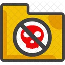 Skull folder remove  Icon