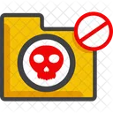 Skull folder remove  Icon