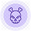 Skull Black Outline Icon Icon