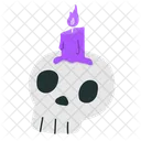 Skull Candle Gothic Icon