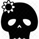 Skull Glyph Skull Mexican Icon