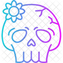 Skull Gradient Skull Mexican Icon