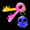 Skull Keyring  Icon