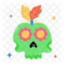Scary Skull Skull Mask Feather Skull Symbol