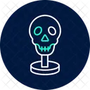 Skull Sculpture Neon Glow Icon