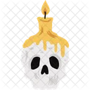 Skull With Candle Halloween Halloween Party Icon