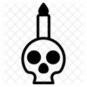 Skull With Candle Icon