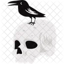 Skull with crow  Icon
