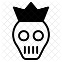 Skull With Crown Skull And Spear Skull Icon