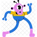 Skurrile Alien-Figur  Symbol