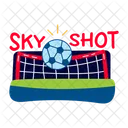 Sky Shot Goalpost Football Goal Icon