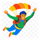 Skydiving Parachuting Adventure Icon