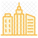 Skyscraper Tower Duotone Line Icon Icon