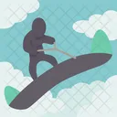 Skysurfing Board Skydive Icon