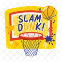 Slam Dunk Ziel Leistung Symbol