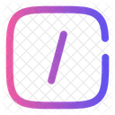 Slash Square  Icon