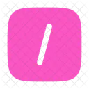 Slash Square Sign Mark Icon