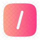 Slash Square Sign Mark Icon