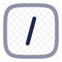 Slash Square Sign Mark Icon
