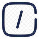 Slash Square Sign Mark Icon