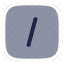 Slash Square Sign Mark Icon