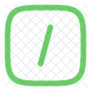 Slash Square Sign Mark Icon