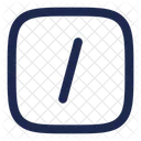 Slash Square Sign Mark Icon